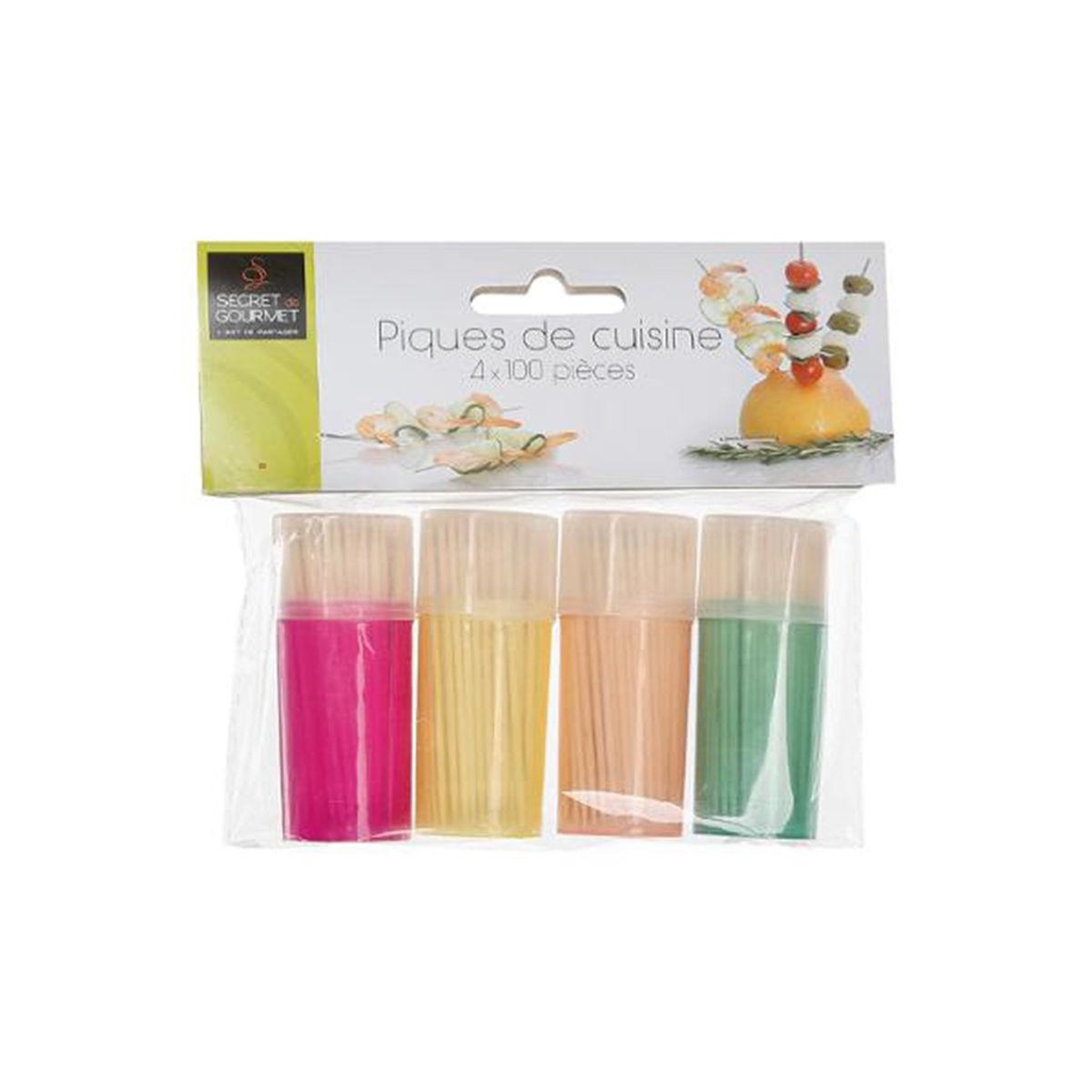 Voir la diapositive 1 : FIVE Lot de 4 pots à cure-dents  teath  6cm multicolore
