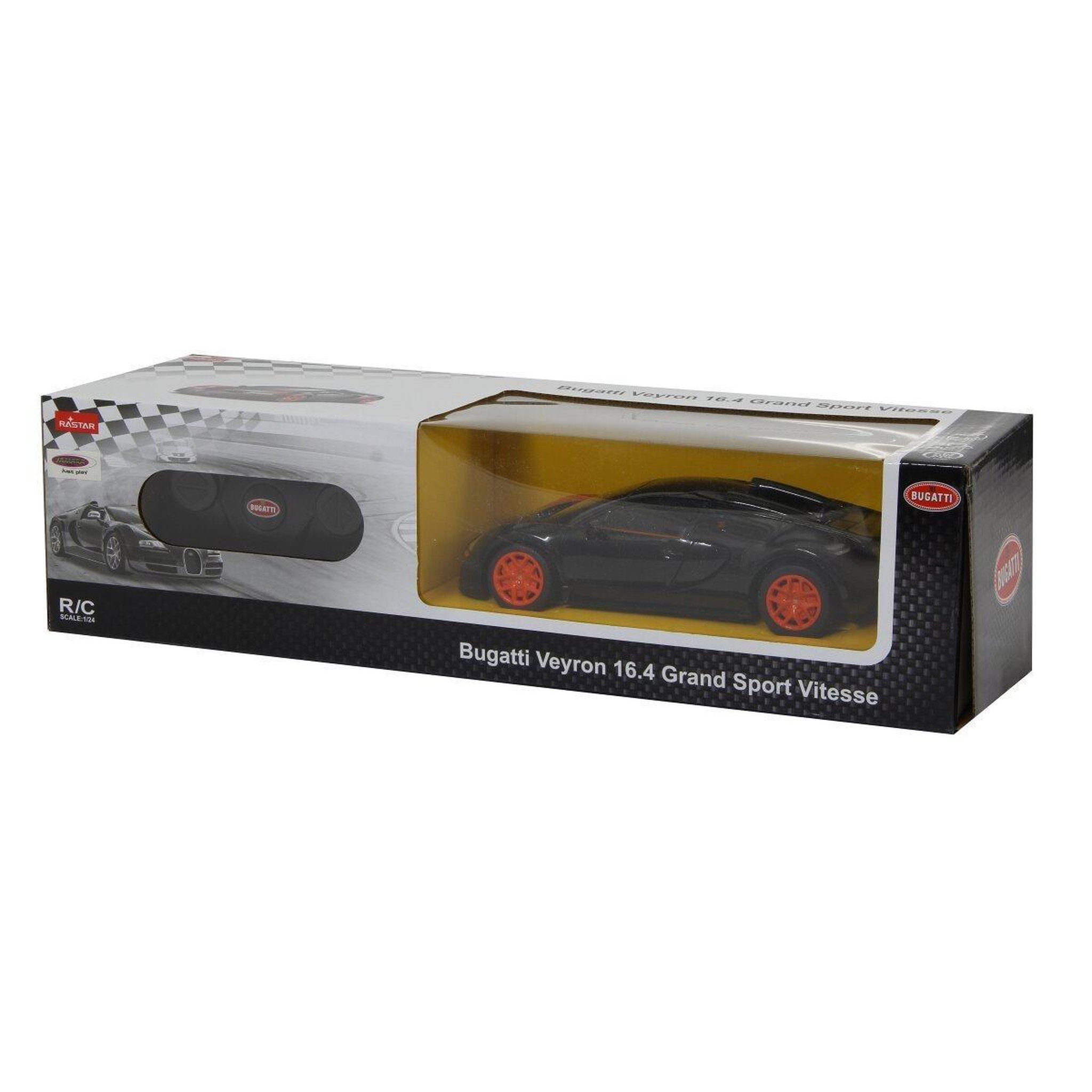 Voir la diapositive 2 : Jamara Voiture télécommandée bugatti grand sport vitesse 1:24 noir 2,4g