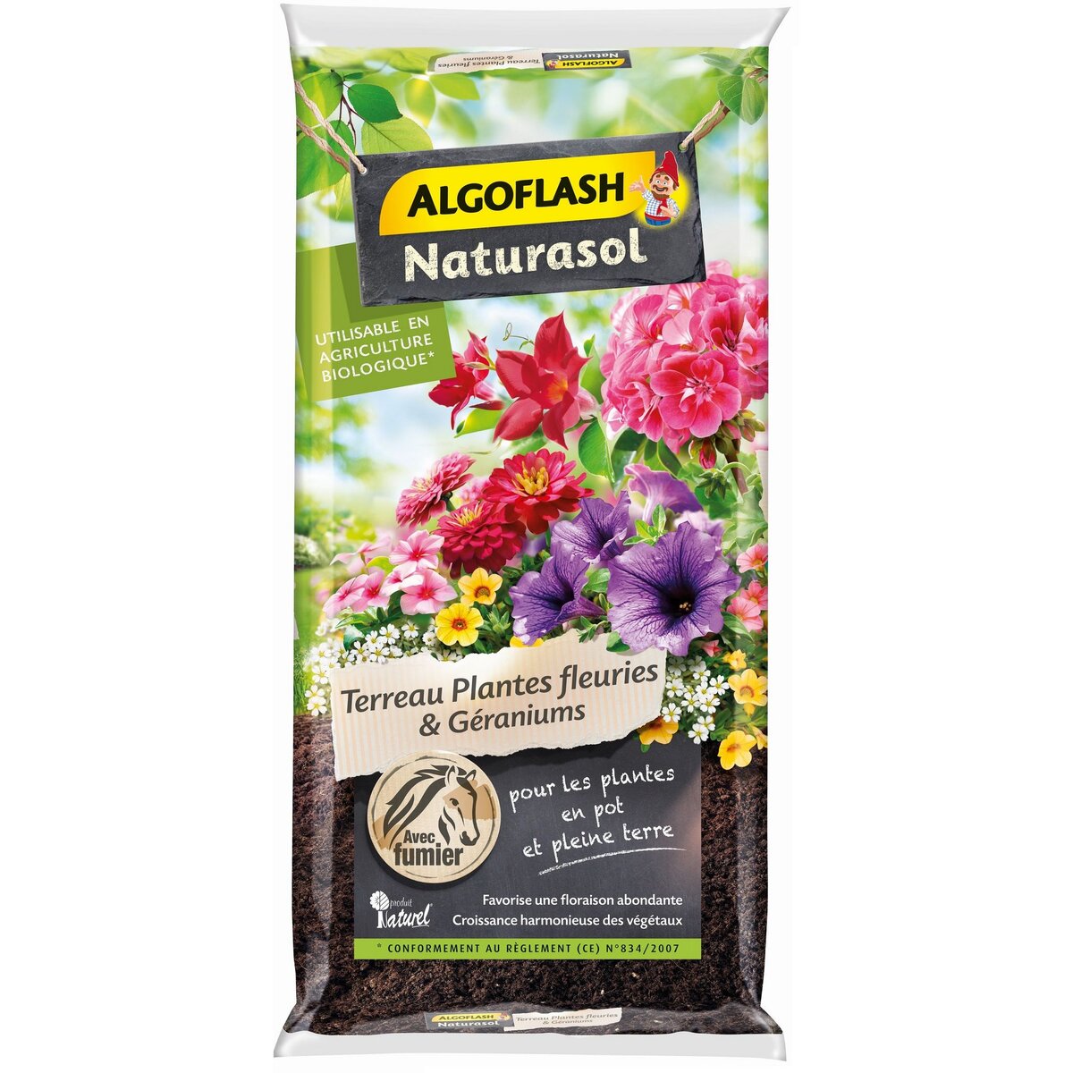 Algoflash Terreaux plantes florales et géraniums - 40L