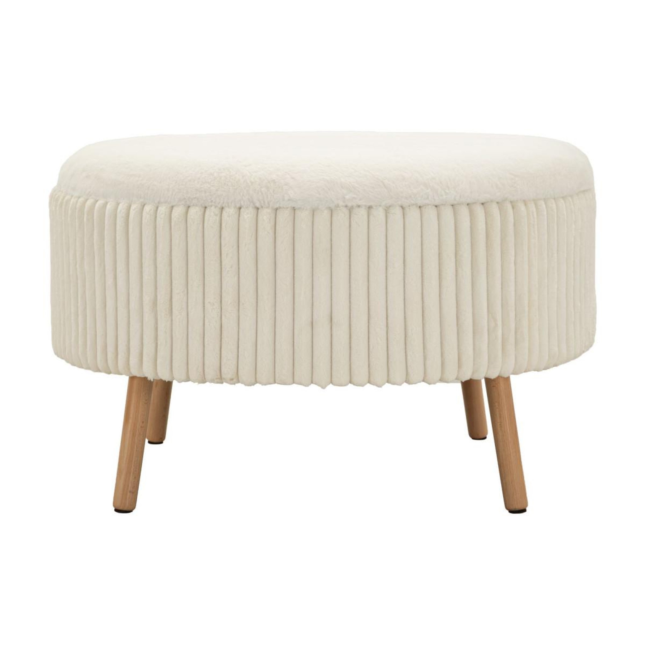 Voir la diapositive 2 : Paris Prix Pouf coffre xl  goteborg big  83cm blanc