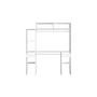 Voir la diapositive 4 : CONCEPT USINE Dressing blanc extensible avec 2 penderies, 4 étagères et 2 tiroirs ELYSEE