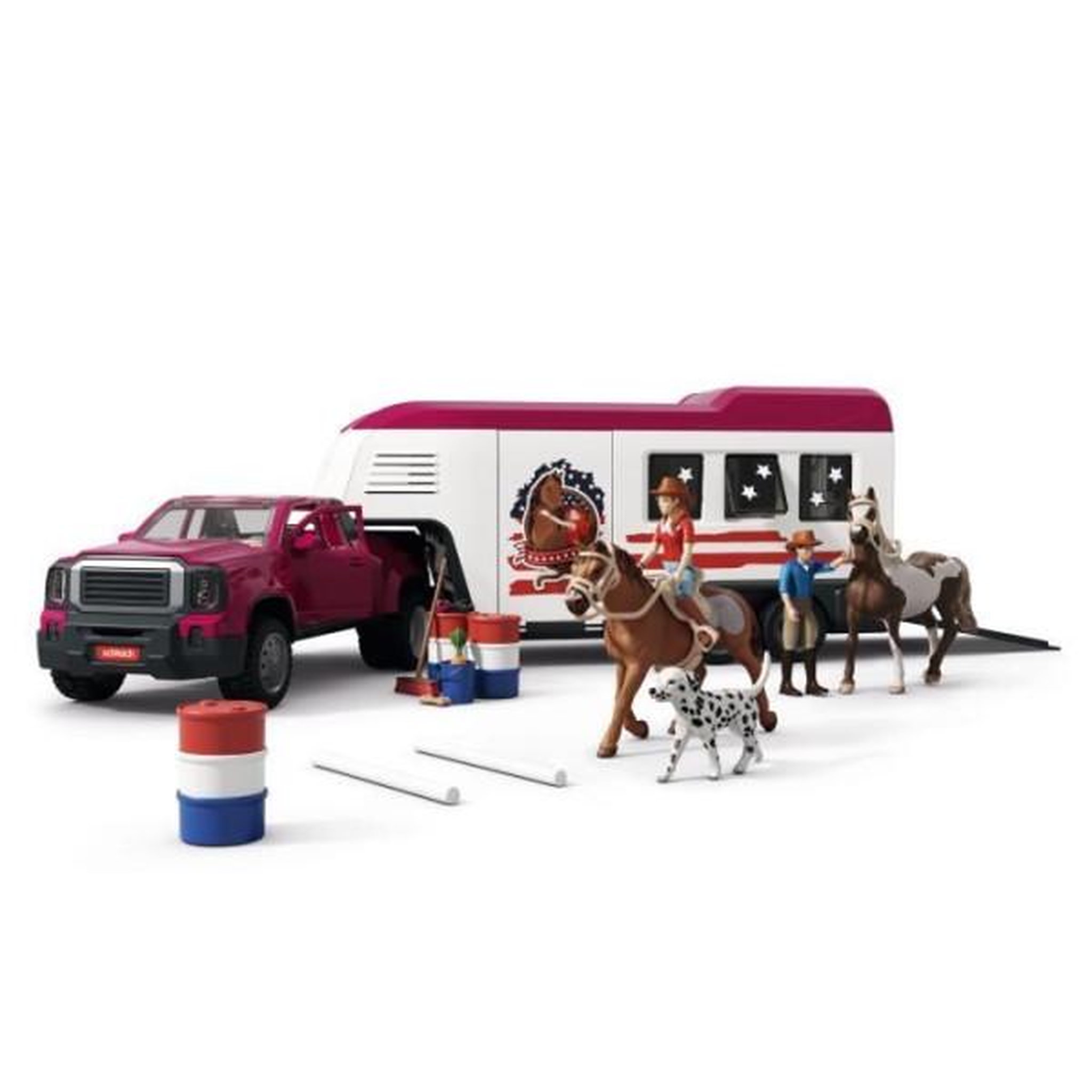 Voir la diapositive 3 : Schleich Coffret Pick-up et sa grande remorque équestre, Schleich 42705 Gamme Horse Club