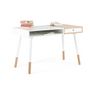 Voir la diapositive 3 : Paris Prix Bureau Design  Sonnenblick  120cm Blanc & Chêne