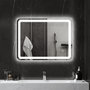 Voir la diapositive 4 : HOMCOM Miroir LED salle de bain réglable 34W antibué tactile dim. 60L x 80H cm