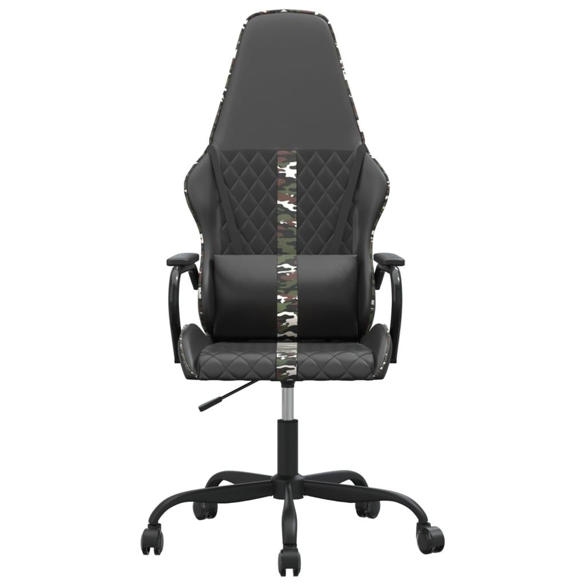 Voir la diapositive 3 : VIDAXL Chaise de jeu Noir et camouflage Similicuir