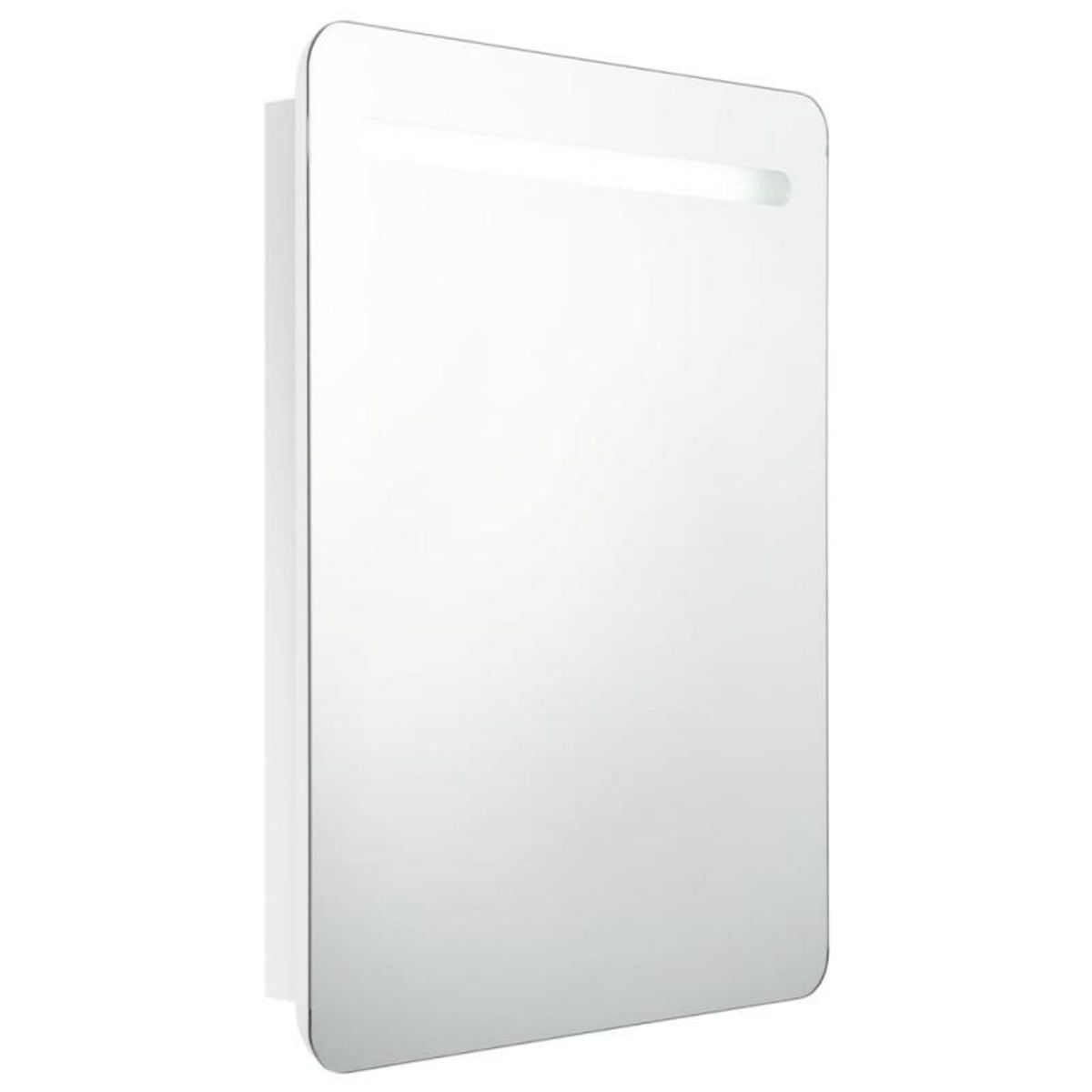 VIDAXL Armoire de salle de bain à miroir LED Blanc brillant 60x11x80cm