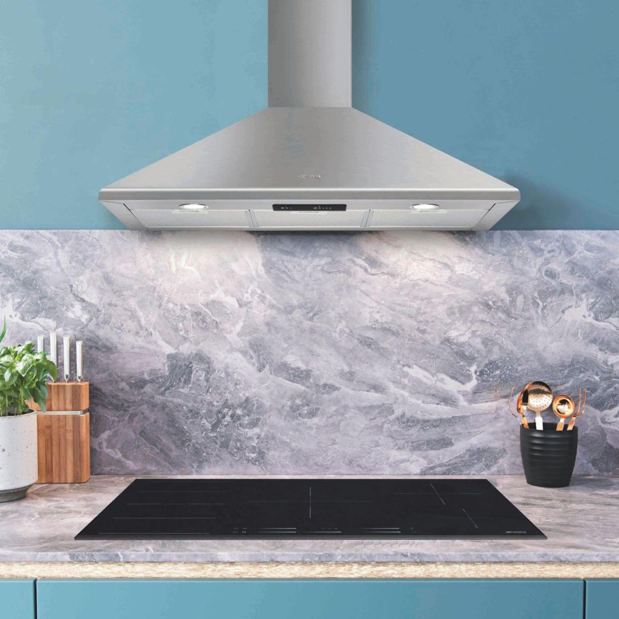 Voir la diapositive 5 : SMEG Hotte décorative murale ksed95xe