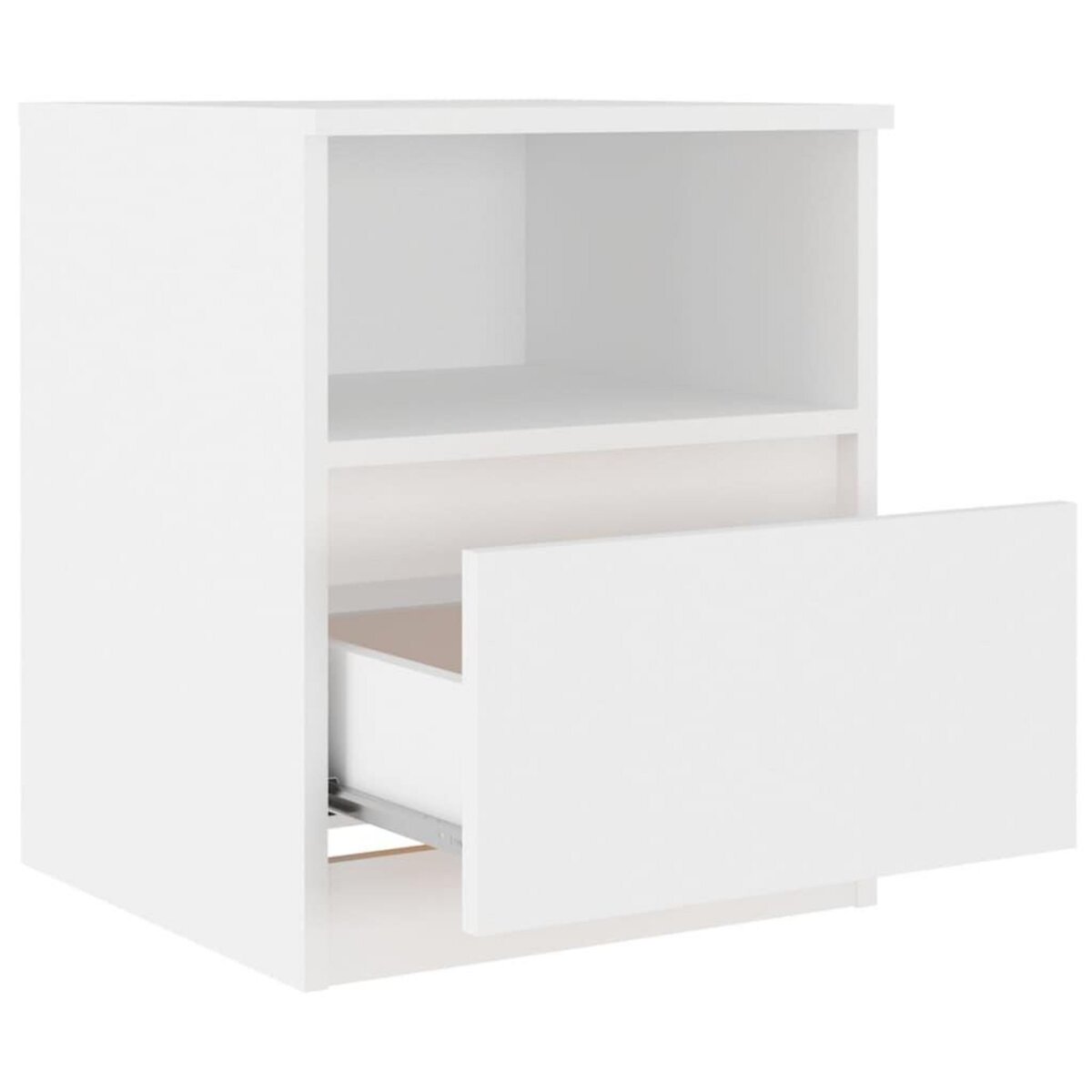 VIDAXL Table de chevet Blanc 40x40x50 cm Agglomere