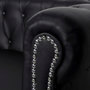 Voir la diapositive 3 : VIDAXL Canape Chesterfield a 2 places cuir synthetique noir