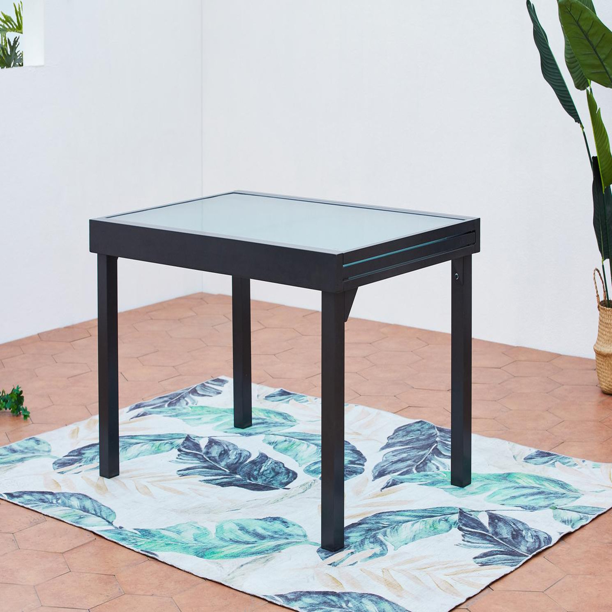 Voir la diapositive 3 : CONCEPT USINE Table de jardin extensible en aluminium grise BRESCIA