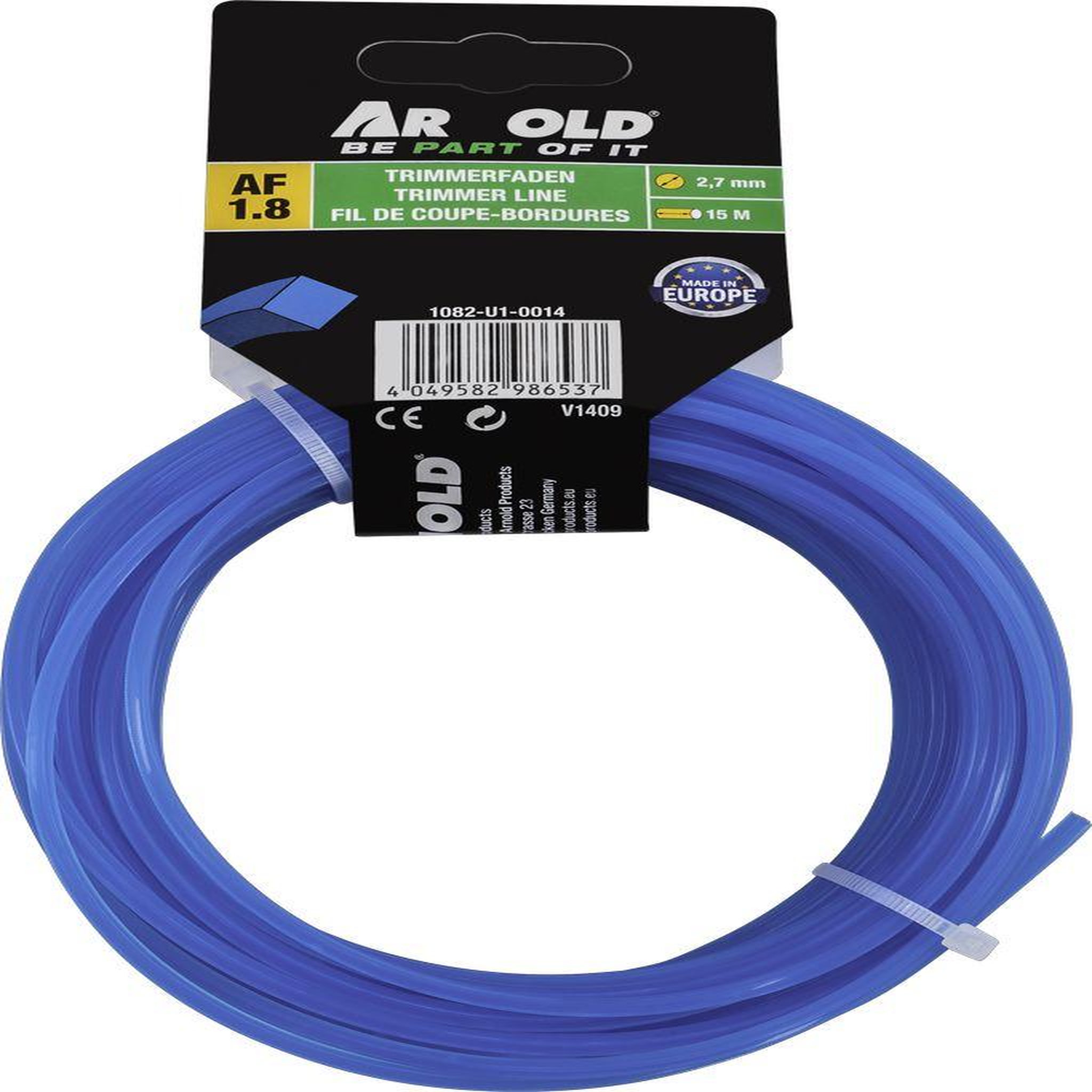 ARNOLD Fil de coupe-bordure carré en nylon 2,7 mm × 15 m