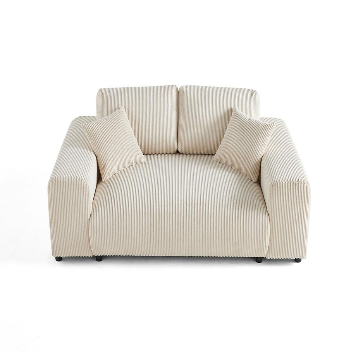 LISA DESIGN Garance - canapé droit 2 places - en velours côtelé
