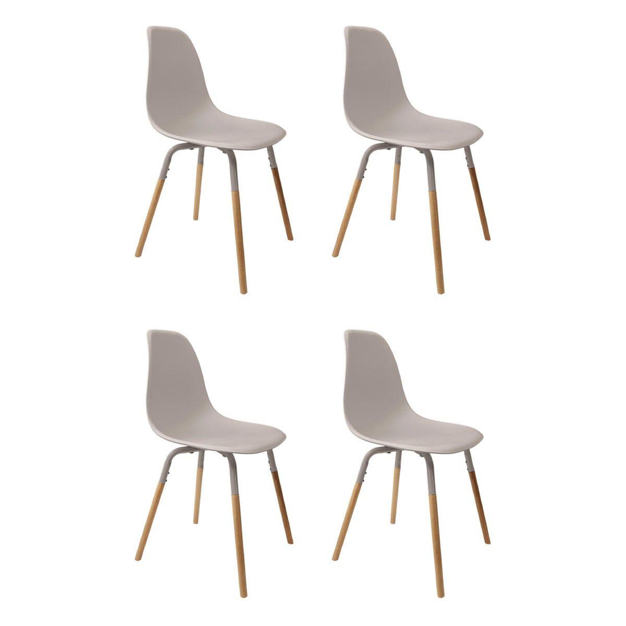 The Home Deco Factory Lot de 4 chaises  phenix  85cm taupe