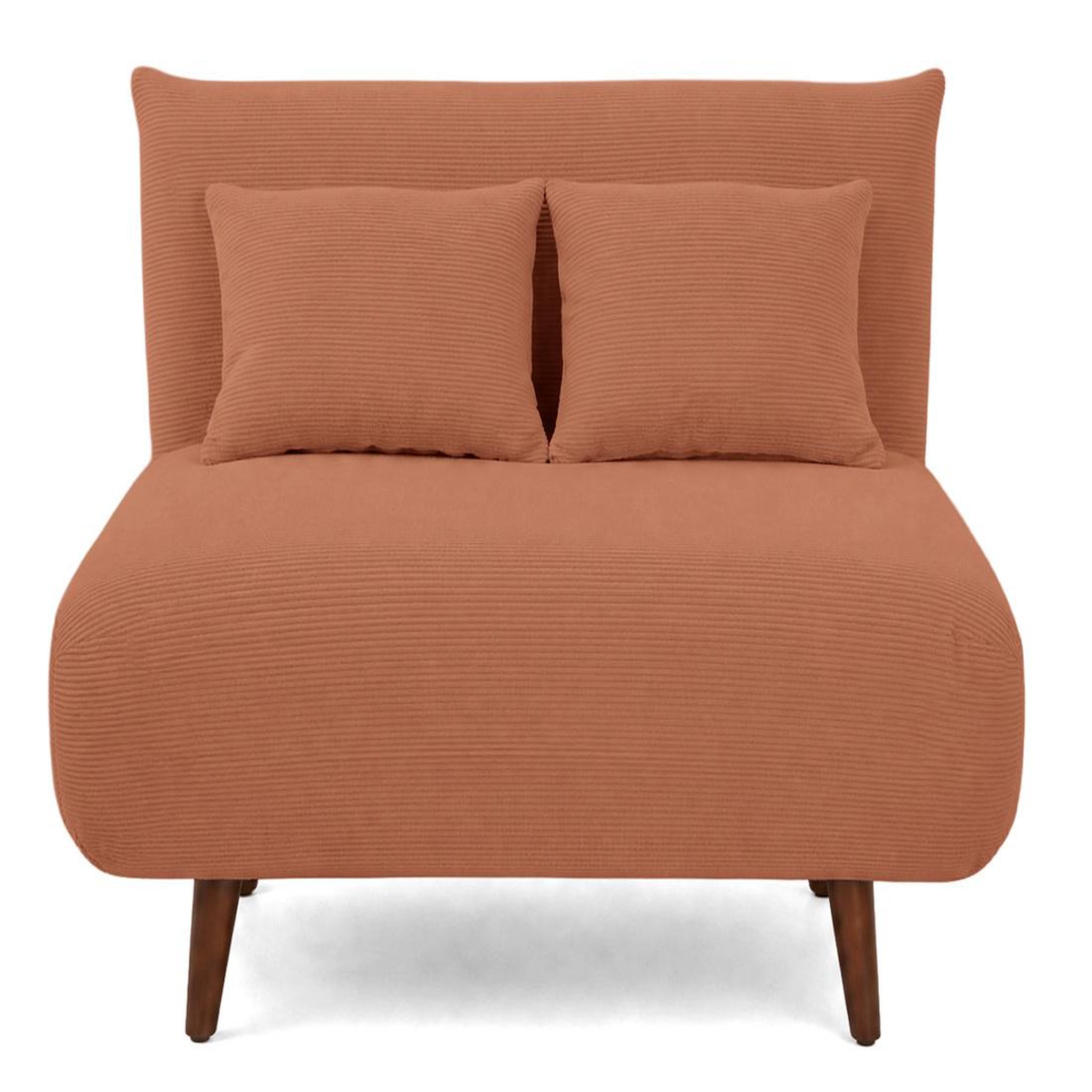 Voir la diapositive 1 : BEST MOBILIER Lumi - banquette convertible clic-clac 1 place en velours côtelé