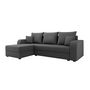 Voir la diapositive 4 : BEST MOBILIER Harvey - canapé d'angle réversible - 4 places - convertible avec coffre - en tissu