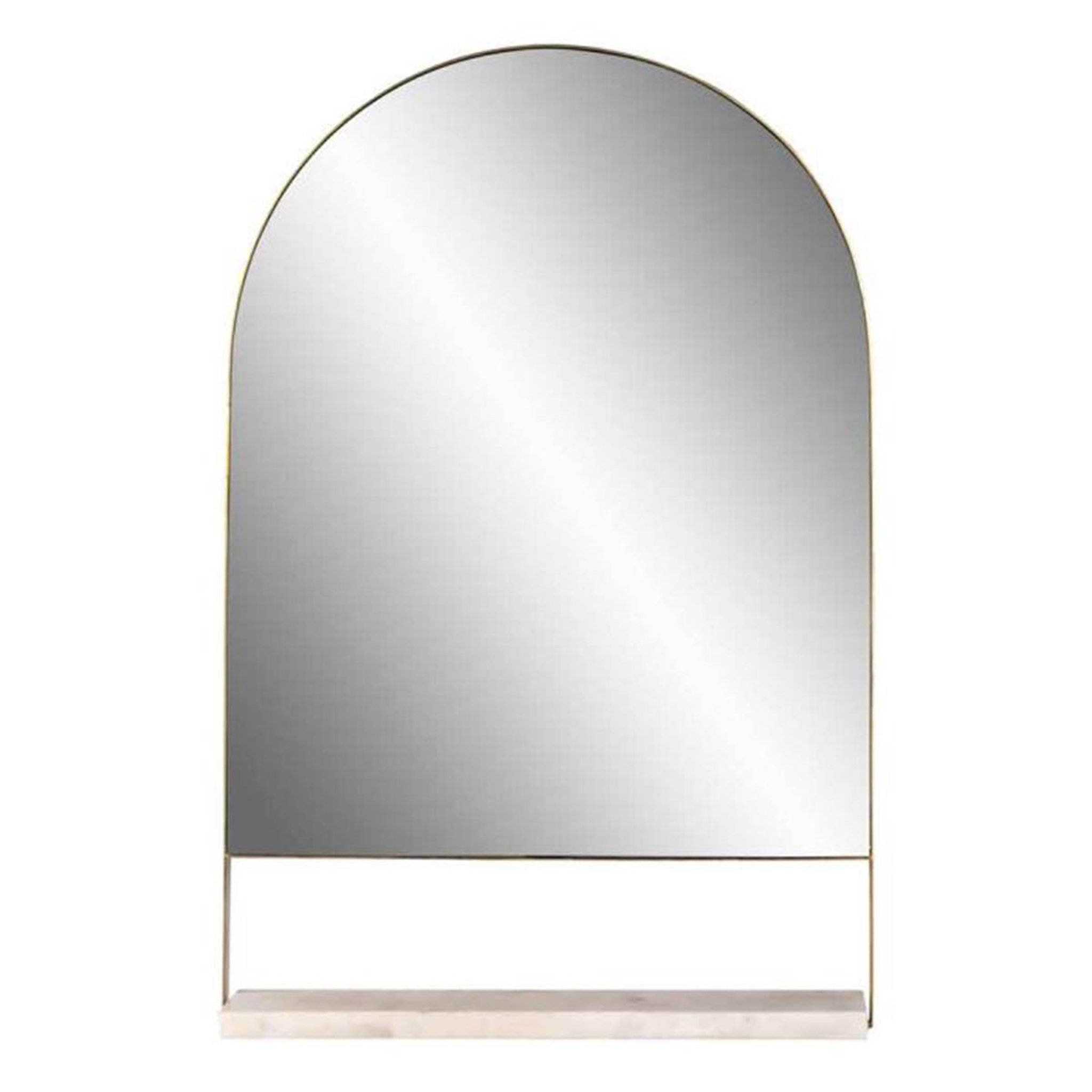 Paris Prix Miroir mural & étagère design  doha  69cm blanc