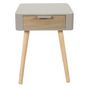 Voir la diapositive 2 : Paris Prix Table de Chevet 1 Tiroir  Bois  48cm Taupe