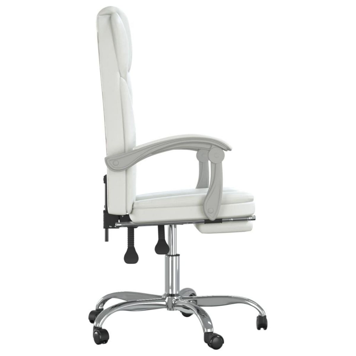 VIDAXL Fauteuil inclinable de bureau Blanc Similicuir