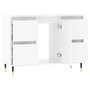 Voir la diapositive 4 : VIDAXL Armoire de salle de bain blanc brillant 80x33x60 cm