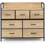 Voir la diapositive 3 : ID MARKET Commode 7 tiroirs en tissu UTAH 100 cm meuble de rangement design industriel
