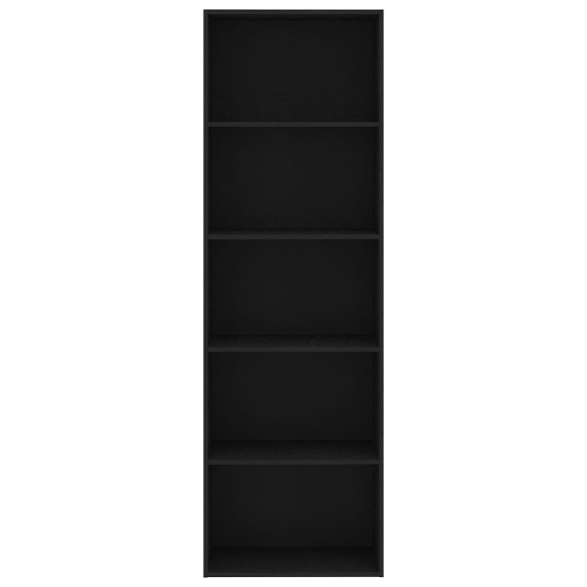 Voir la diapositive 4 : VIDAXL Bibliotheque a 5 niveaux Noir 60x30x189 cm Bois d'ingenierie