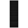 Voir la diapositive 4 : VIDAXL Bibliotheque a 5 niveaux Noir 60x30x189 cm Bois d'ingenierie