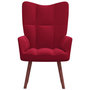 Voir la diapositive 2 : VIDAXL Chaise de relaxation Rouge bordeaux Velours