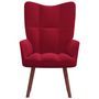 Voir la diapositive 2 : VIDAXL Chaise de relaxation Rouge bordeaux Velours