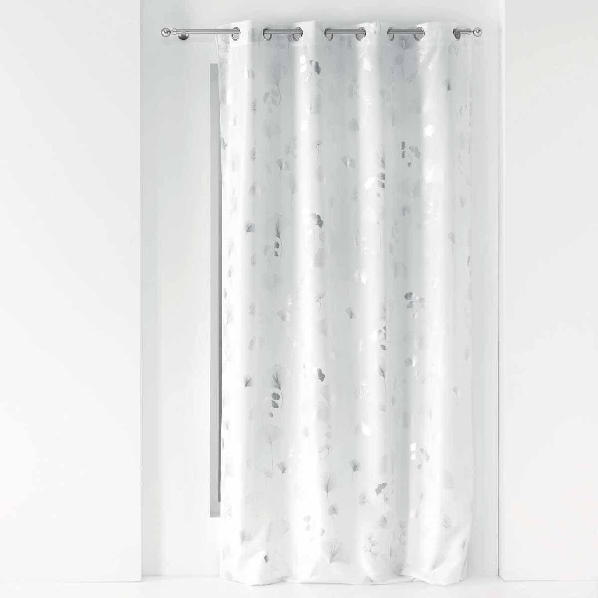 Douceur d'Intérieur Rideau déco à œillets  bloomy  140x260cm blanc