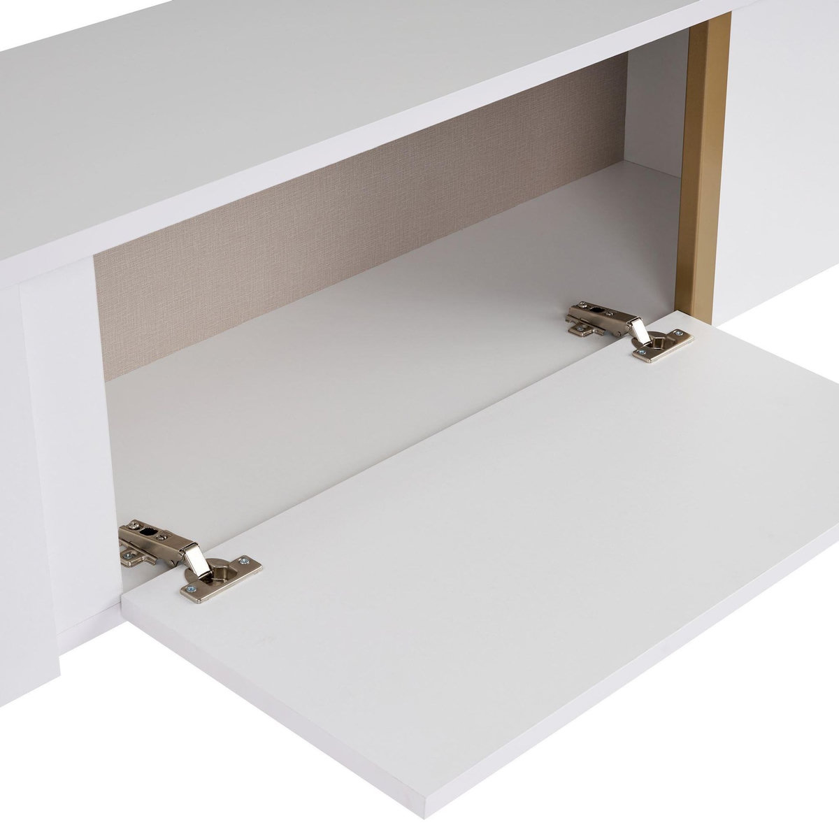 Habitat et Jardin Meuble TV en bois  Onera  - 180 x 30 x 50 cm - Blanc / Or