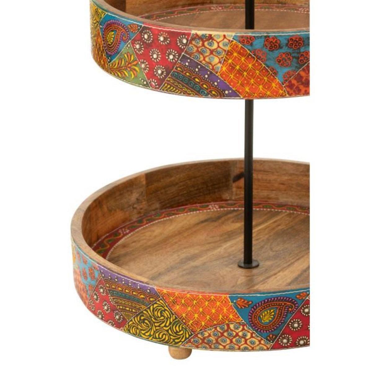Paris Prix Plateau 2 Niveaux en Bois  Delhi  53cm Multicolore