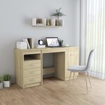 VIDAXL Bureau Chene sonoma 140x50x76 cm Bois d'ingenierie