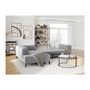 Voir la diapositive 2 : LOUNGITUDE Canapé d'angle gauche convertible IMPERIAL 5 places - Tissu gris clair - 2 coffres de rangement - L304 x P212 x H86 cm