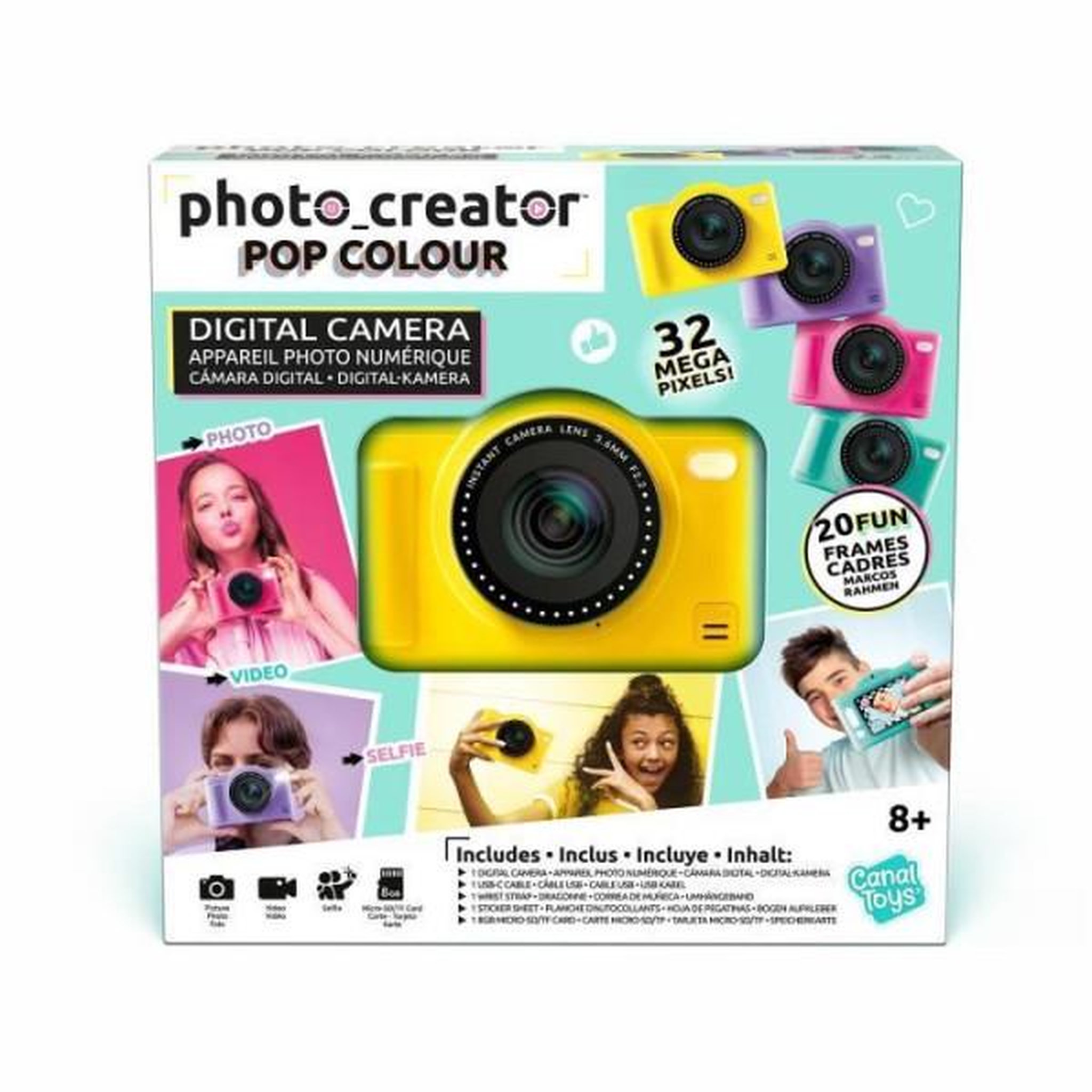 Voir la diapositive 5 : Canal Toys Canal toys - photo creator -appareil photo numérique pop couleur jaune- avec carte sd 8go incluse - clk 040