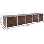 Voir la diapositive 6 : VIDAXL Lit sureleve de jardin Acier galvanise 400x80x77 cm Marron