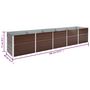 Voir la diapositive 6 : VIDAXL Lit sureleve de jardin Acier galvanise 400x80x77 cm Marron