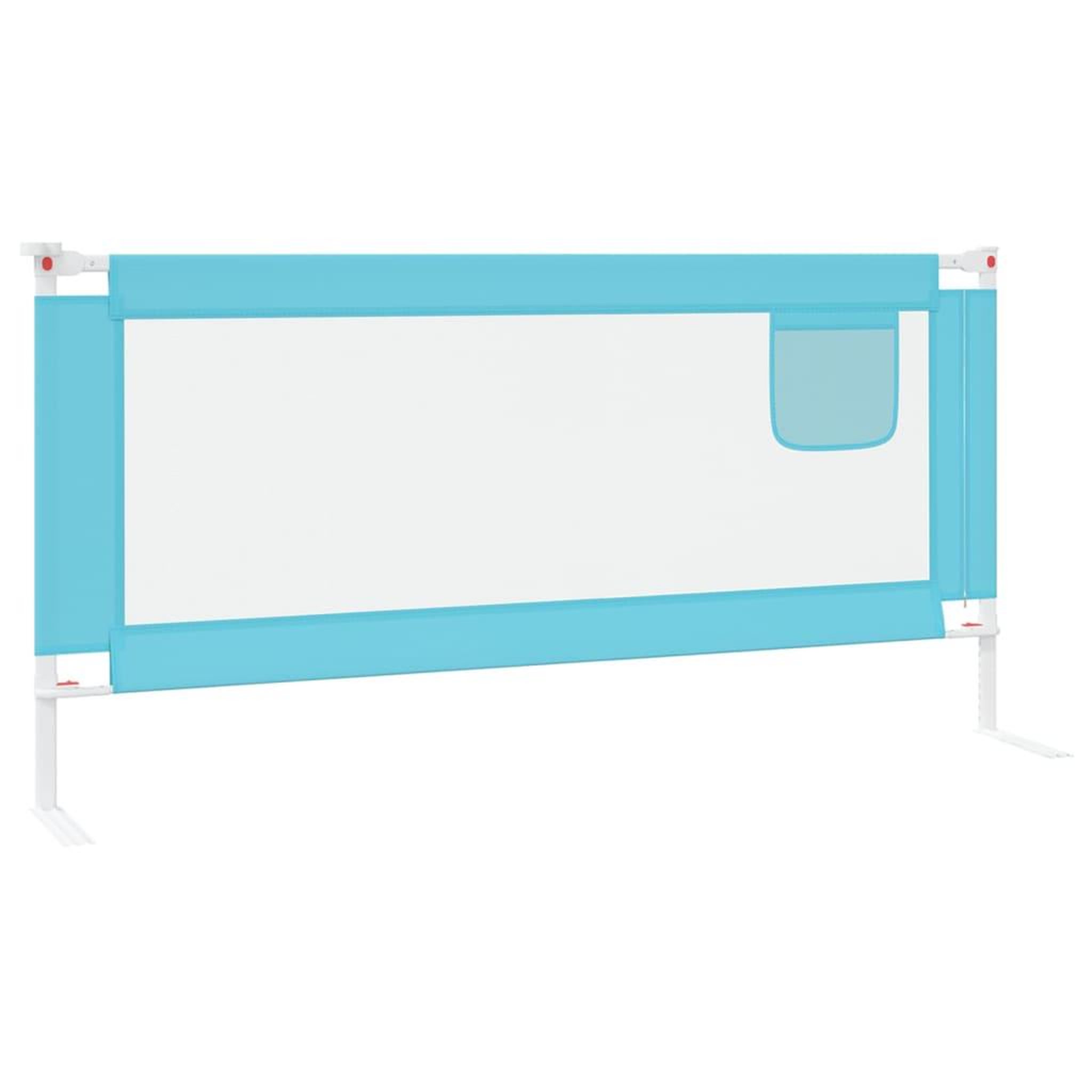 Voir la diapositive 4 : VIDAXL Barriere de securite de lit d'enfant Bleu 190x25 cm Tissu