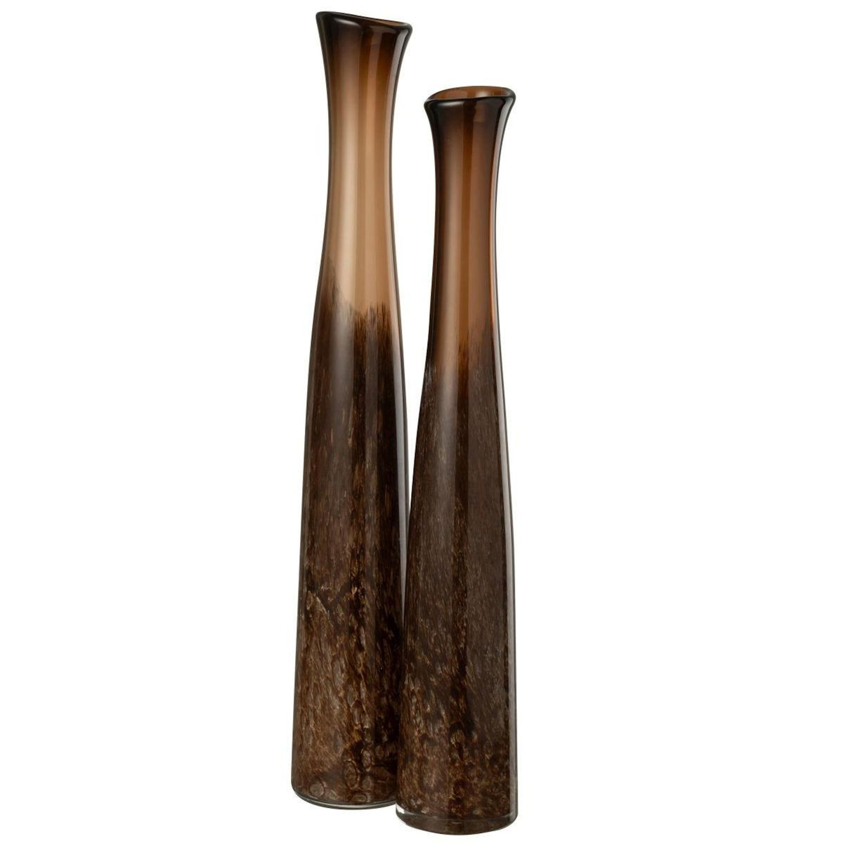 Paris Prix Vase Cylindrique en Verre  Lester  60cm Marron Foncé