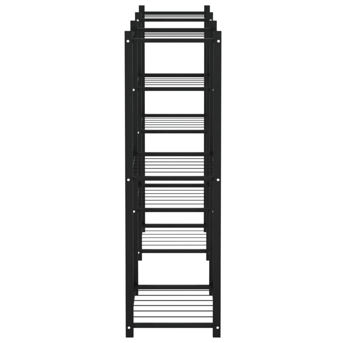 VIDAXL Jardiniere 83x25x80 cm Noir Fer