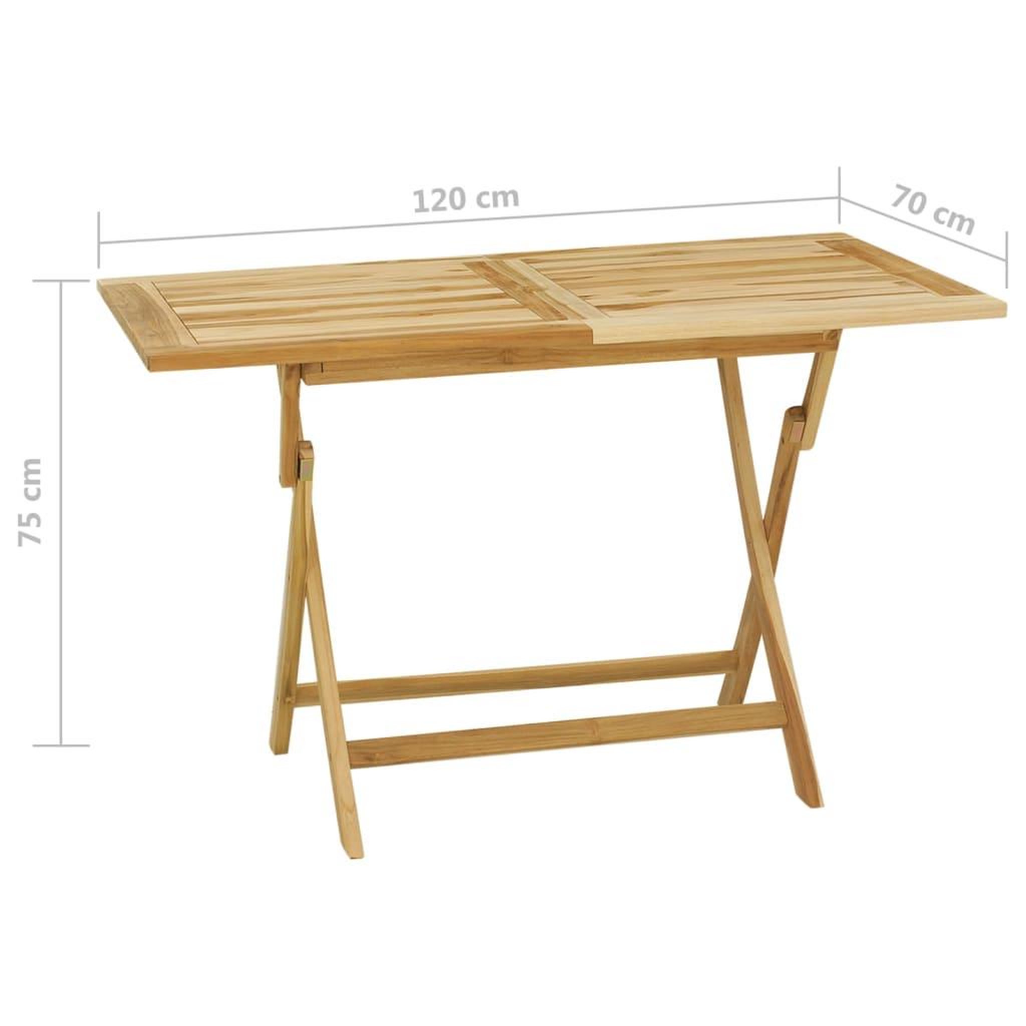 Voir la diapositive 6 : VIDAXL Ensemble a manger d'exterieur 5pcs Bois solide de teck