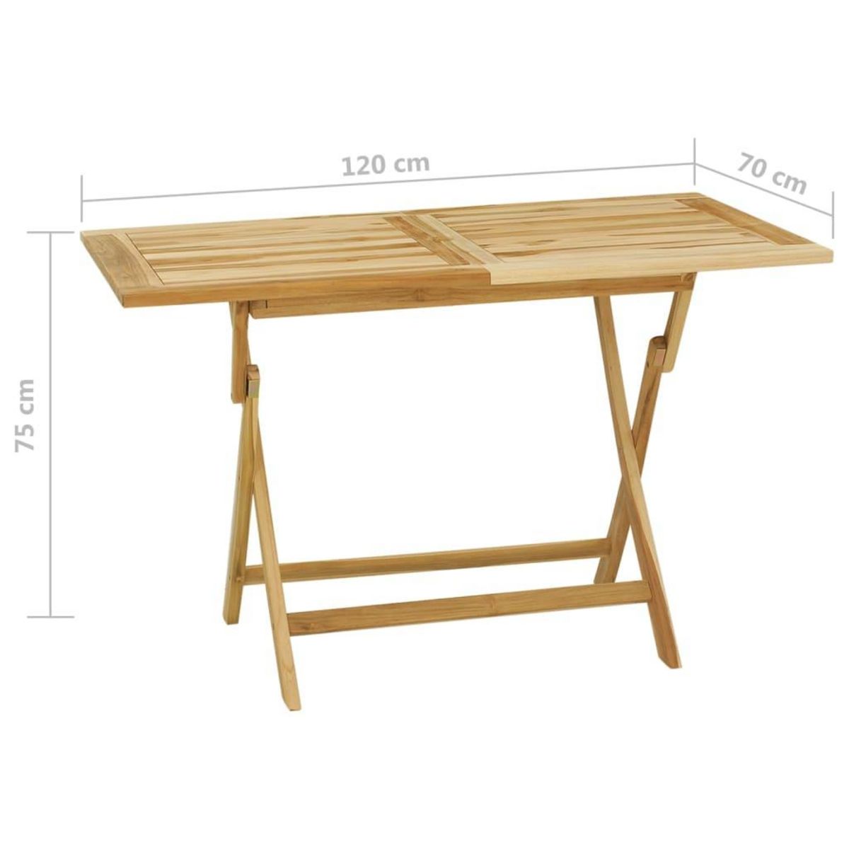 VIDAXL Ensemble a manger d'exterieur 5pcs Bois solide de teck