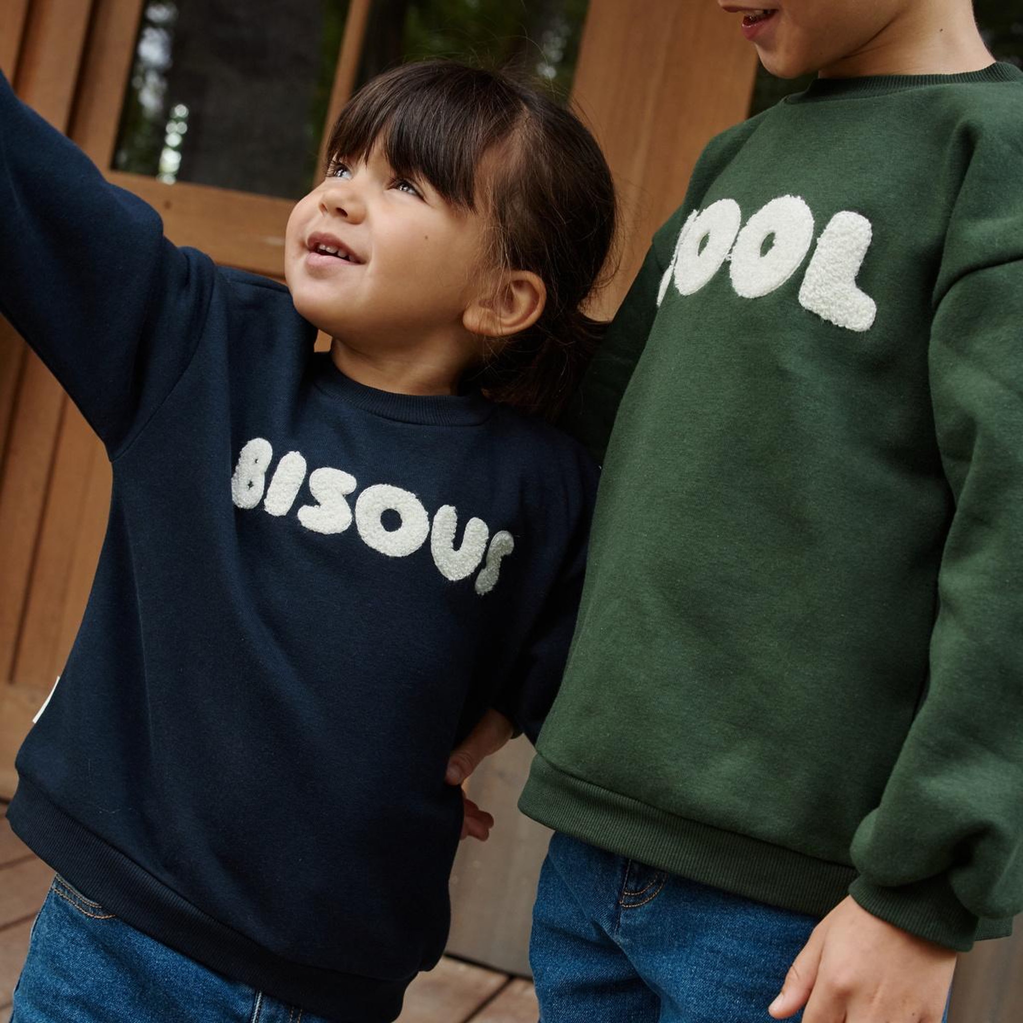Voir la diapositive 5 : PETIT BEGUIN Sweat en molleton Bisous