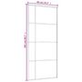 Voir la diapositive 6 : VIDAXL Porte coulissante Verre ESG et aluminium 90x205 cm Blanc