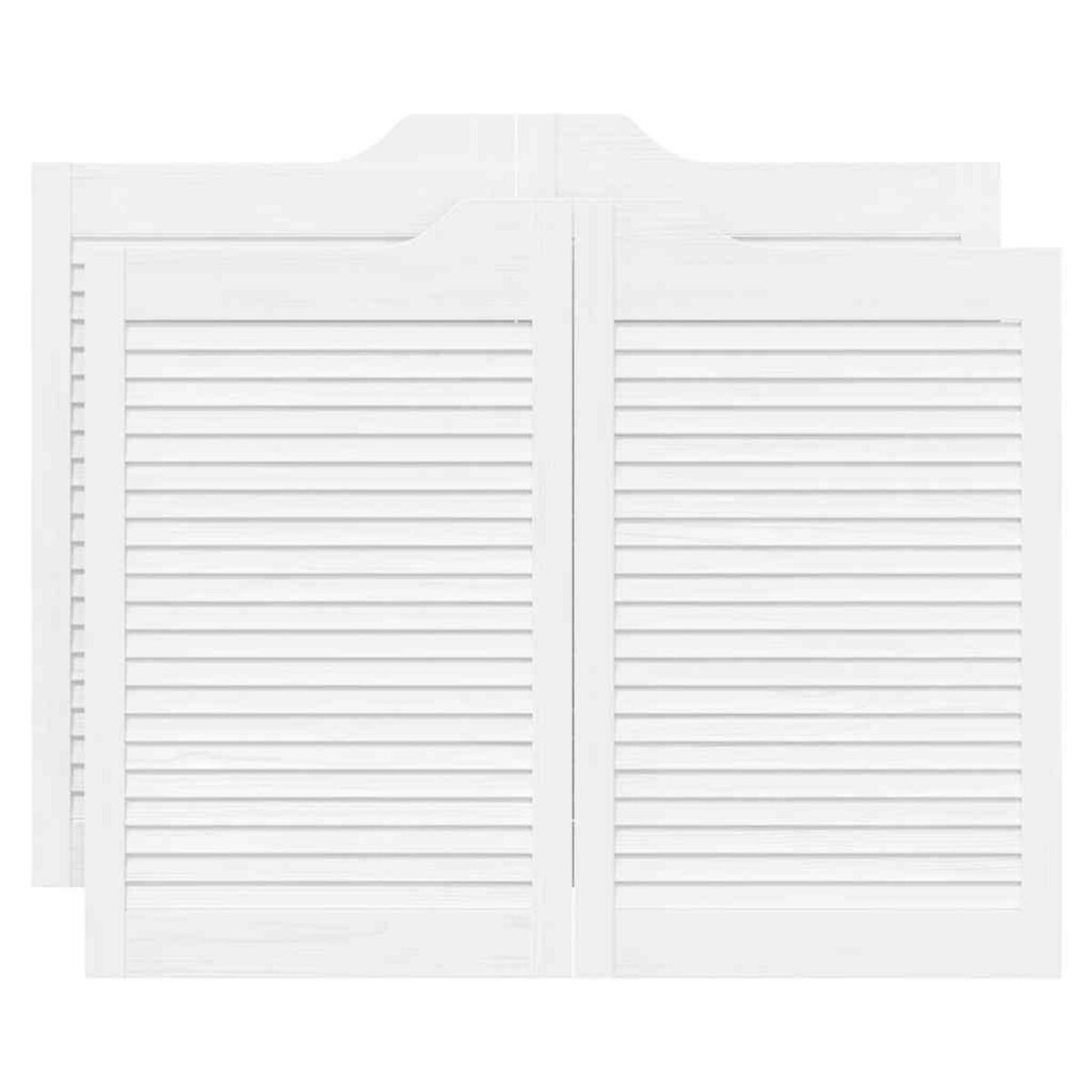 VIDAXL Portes battantes a persiennes 2 paires blanc 80x100 cm