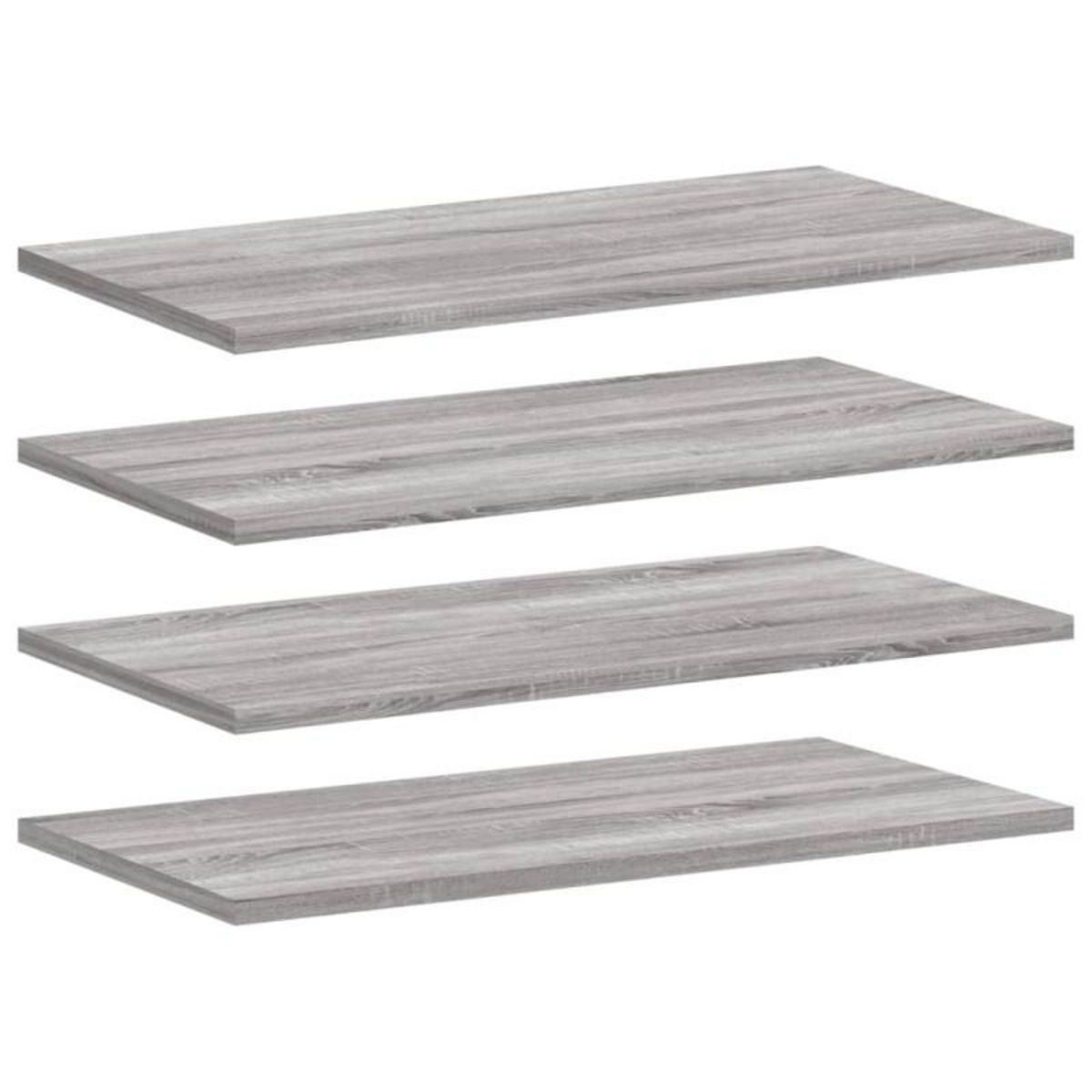 VIDAXL Étagères murales 4 pcs sonoma gris 60x20x1,5 cm bois ingénierie