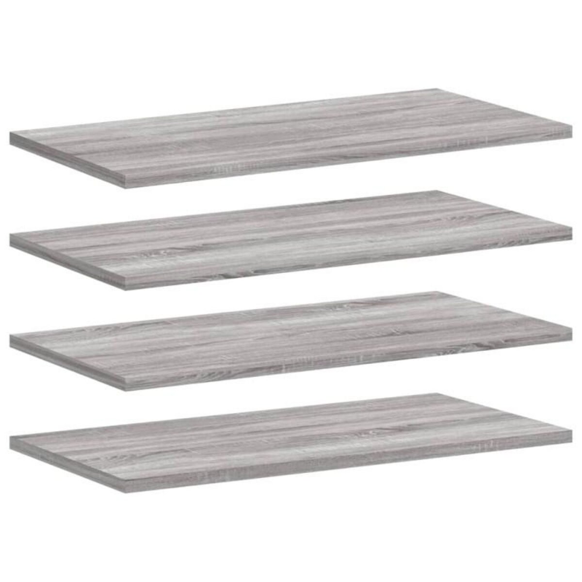 VIDAXL Étagères murales 4 pcs sonoma gris 60x20x1,5 cm bois ingénierie