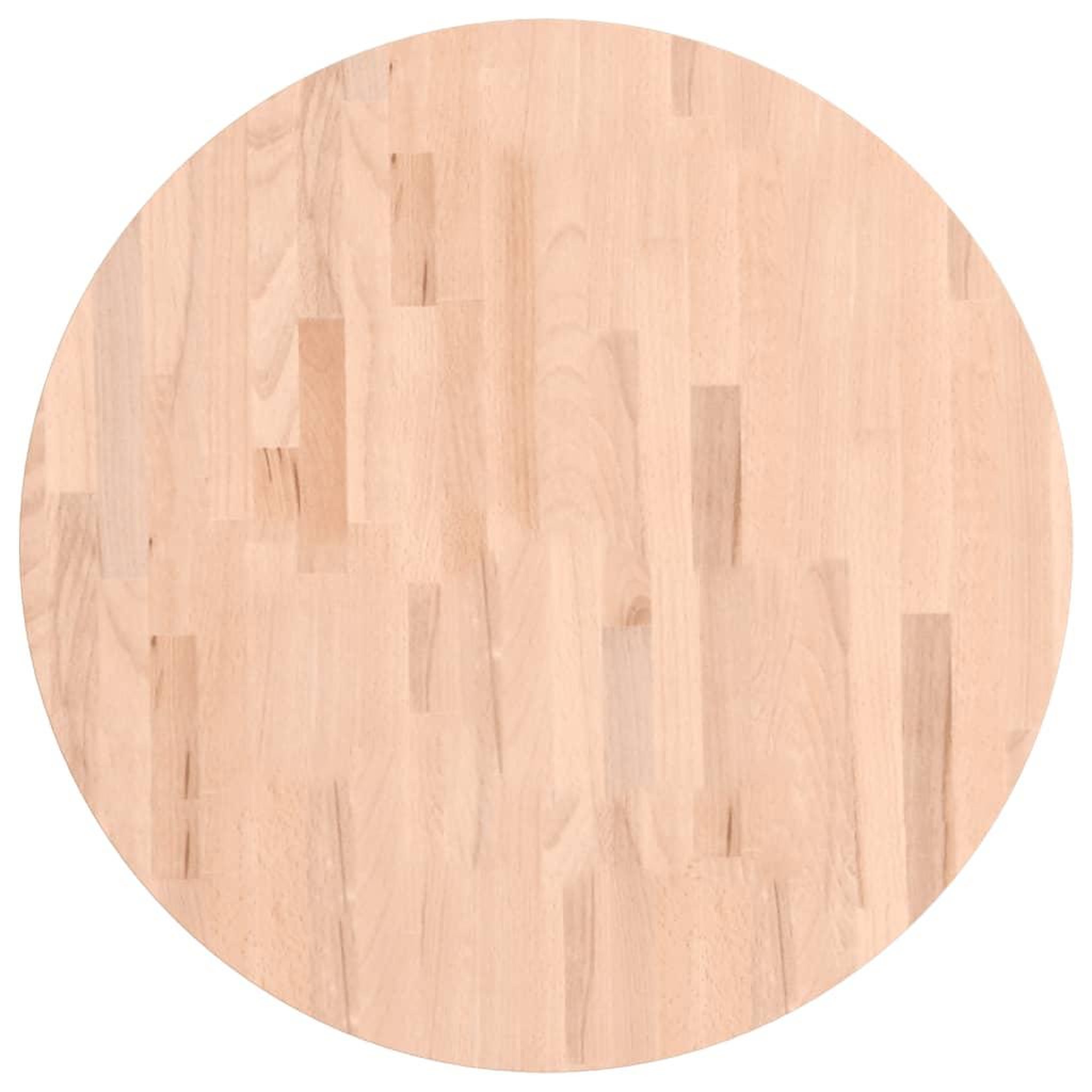 Voir la diapositive 2 : VIDAXL Dessus de table Ø70x1,5 cm rond bois massif de hetre