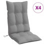 Voir la diapositive 2 : VIDAXL Coussins de chaise a dossier haut lot de 4 gris tissu oxford