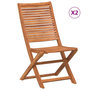 Voir la diapositive 2 : VIDAXL Chaises pliantes de jardin lot de 2 bois d'acacia solide