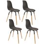 Voir la diapositive 1 : The Home Deco Factory Lot de 4 Chaises scandinave Phenix en polypropylène et métal